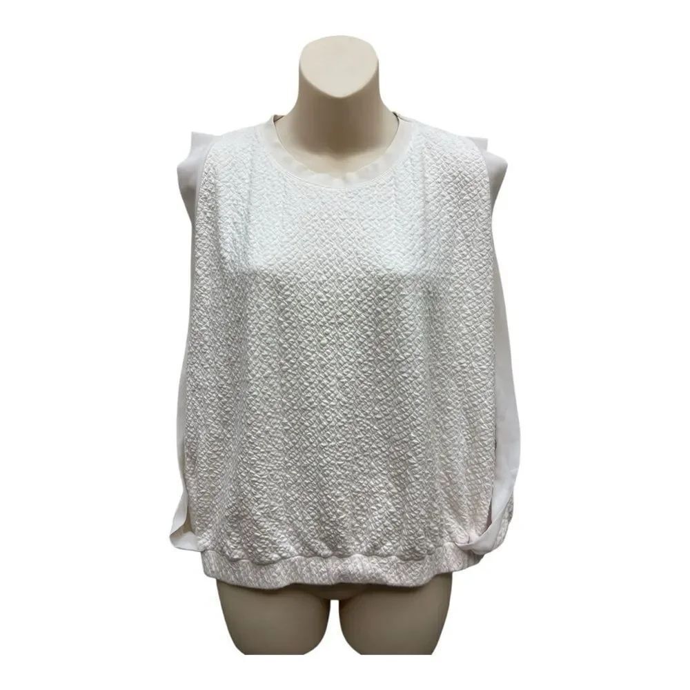 Zara White Textured Women's Blouse